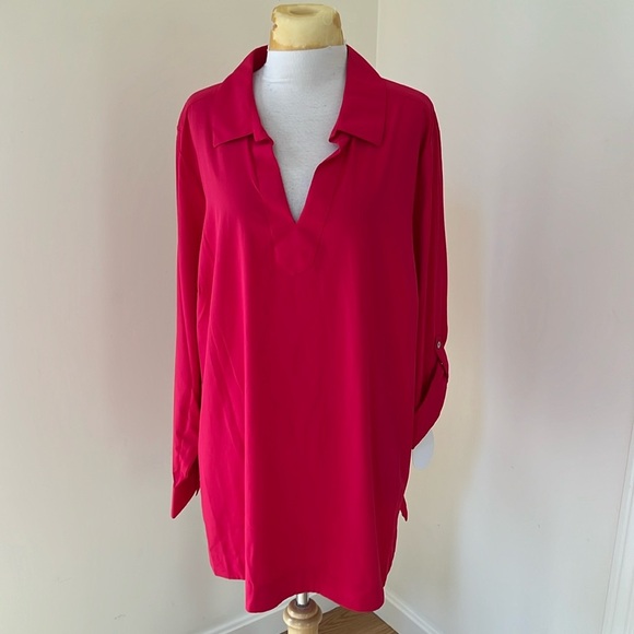 New! Foxcroft NYC women’s UPF 50+ sun protection tunic top in size 22W . - Picture 1 of 10